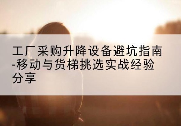 太子河移动式升降机怎么选-工厂采购升降设备避坑指南-移动与货梯挑选实战经验分享