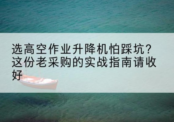 太子河高空作业升降机厂家推荐-选高空作业升降机怕踩坑？这份老采购的实战指南请收好